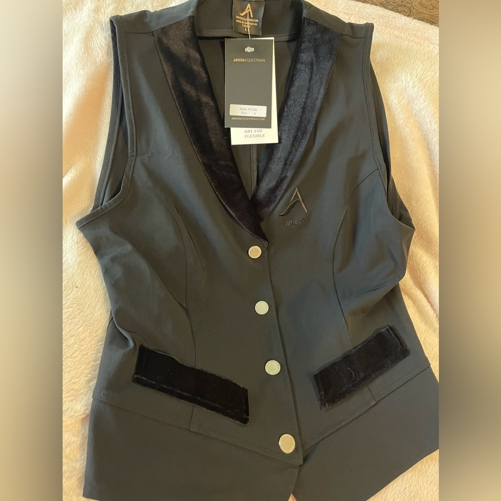 Women Black Vest Size L